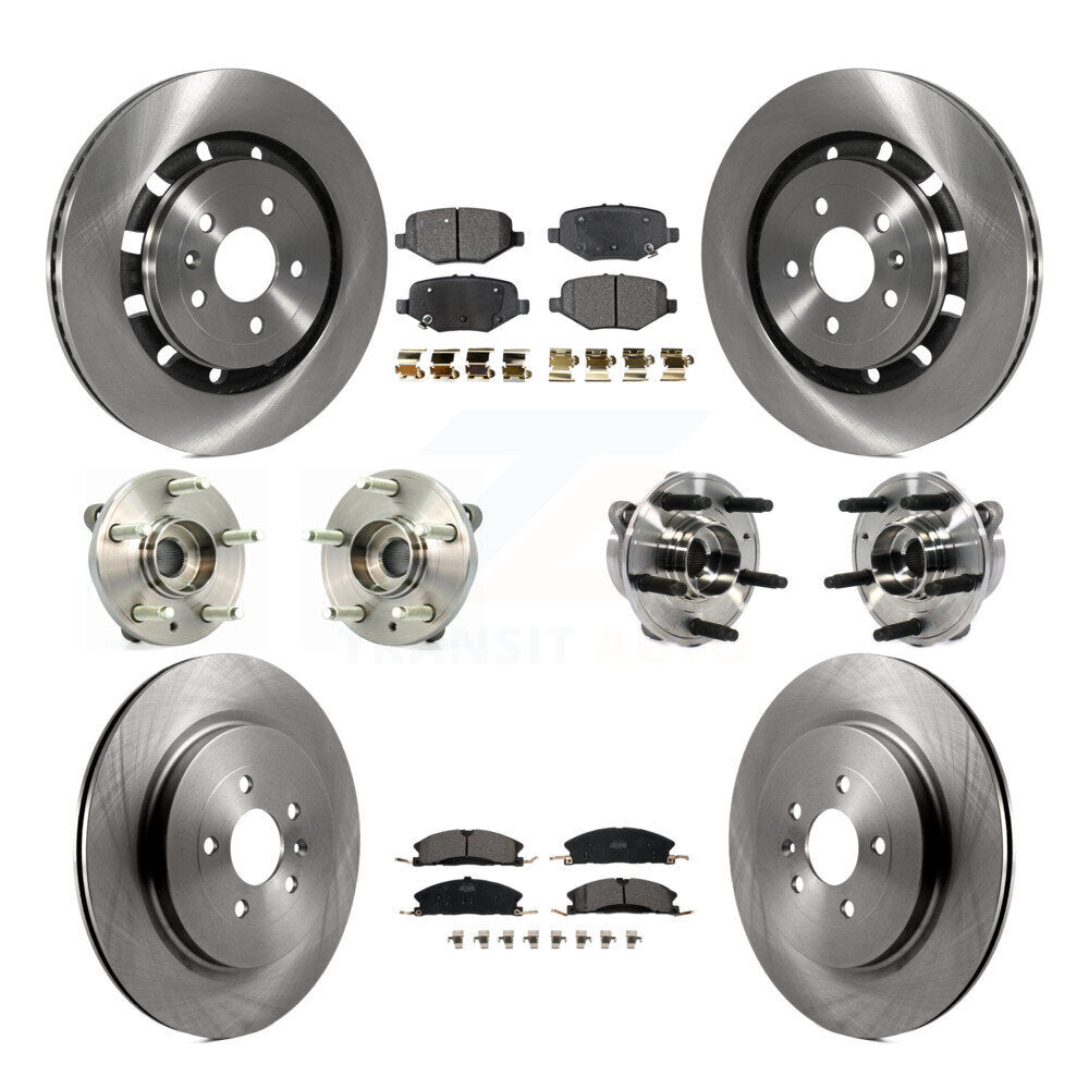 Hub Bearing Brake Rotor & Pad Front Rear Kit (10Pc) For Ford Taurus Police Sedan