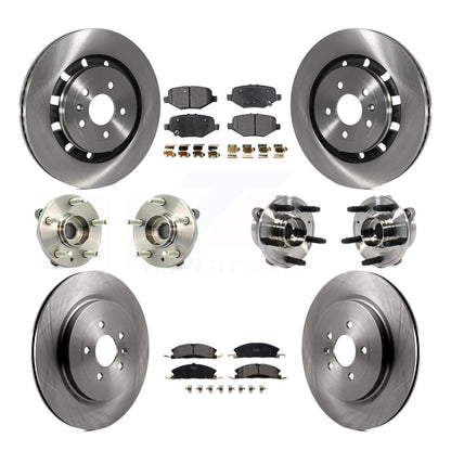 Hub Bearing Brake Rotor & Pad Front Rear Kit (10Pc) For Ford Taurus Police Sedan