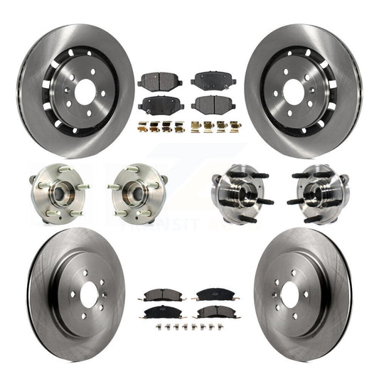 Hub Bearing Brake Rotor & Pad Front Rear Kit (10Pc) For Ford Taurus Police Sedan