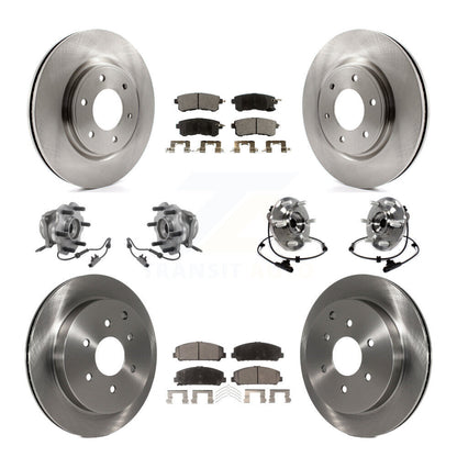 Hub Bearing Brake Rotor Pads Front Rear Kit (10Pc) For INFINITI QX80 Nissan QX56