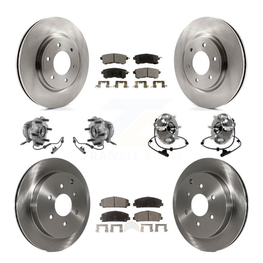 Hub Bearing Brake Rotor Pads Front Rear Kit (10Pc) For INFINITI QX80 Nissan QX56