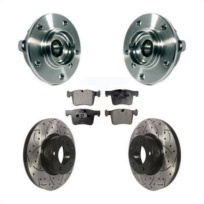 Hub Bearing Drilled Slot Brake Rotor Pad Front Kit For BMW 328i xDrive 320i 228i