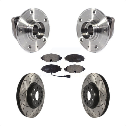 Hub Bearing Drill Slot Brake Rotor Pad Front Kit For Volkswagen Taos GTI Golf A3