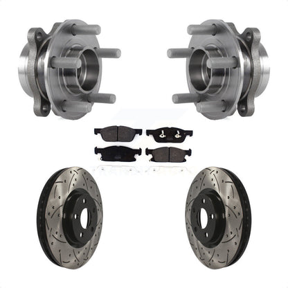Bearing Assembly Drilled Slot Brake Rotor Pads Front Kit For Lincoln Continental