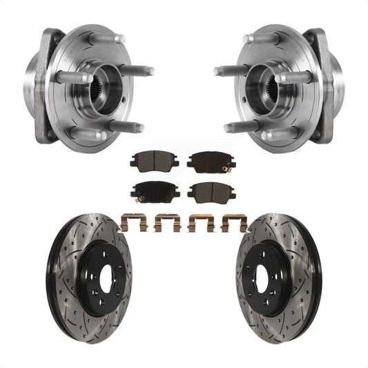 Hub Bearing Drilled Slot Brake Rotor Pad Front Kit For Chevrolet Cruze Volt Bolt