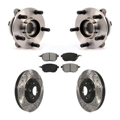 Hub Bearing Assembly Coat Drill Slot Brake Rotor Pad Front Kit For Nissan Murano