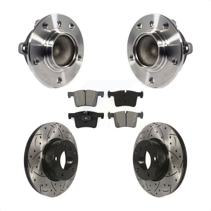 Hub Bearing Drilled Slot Brake Rotor & Pad Front Kit For BMW 328i 320i 228i 428i