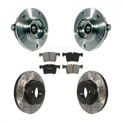 Hub Bearing Drilled Slot Brake Rotor Pad Front Kit For BMW 328i xDrive 320i 228i