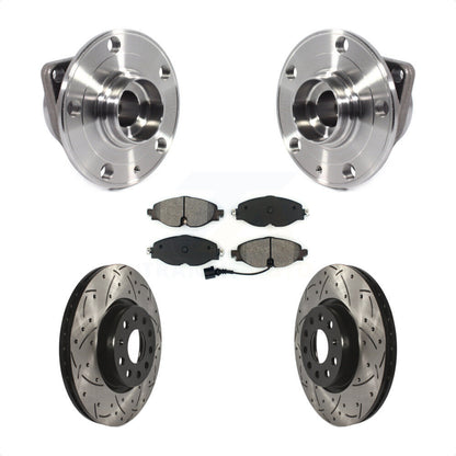 Hub Bearing Drill Slot Brake Rotor Pad Front Kit For Volkswagen Taos GTI Golf A3