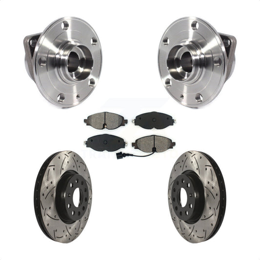 Hub Bearing Drill Slot Brake Rotor Pad Front Kit For Volkswagen Taos GTI Golf A3