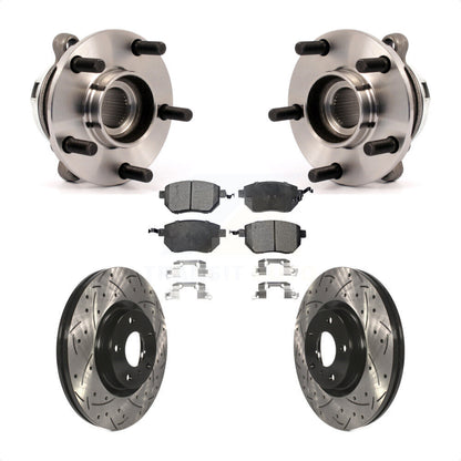 Hub Bearing Assembly Coat Drill Slot Brake Rotor Pad Front Kit For Nissan Murano