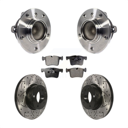 Hub Bearing Drilled Slot Brake Rotor & Pad Front Kit For BMW 328i 320i 228i 428i