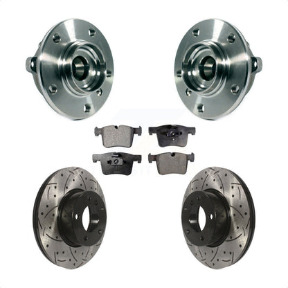 Hub Bearing Drilled Slot Brake Rotor Pad Front Kit For BMW 328i xDrive 320i 228i