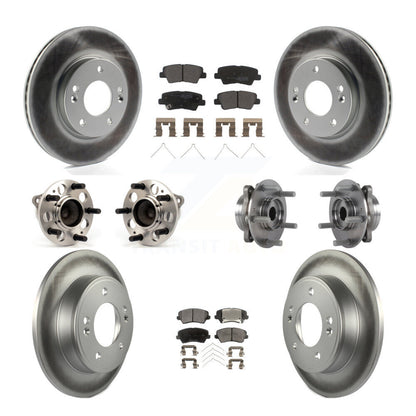 Hub Bearing Coat Brake Rotor Pad Front Rear Kit (10Pc) For 17 Hyundai Elantra GT