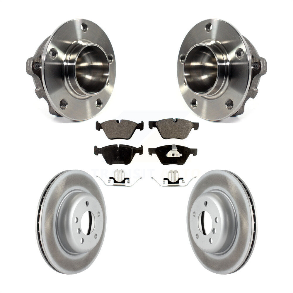 Hub Bearing Assembly Coated Disc Brake Rotors And Pads Front Kit For BMW 528i
