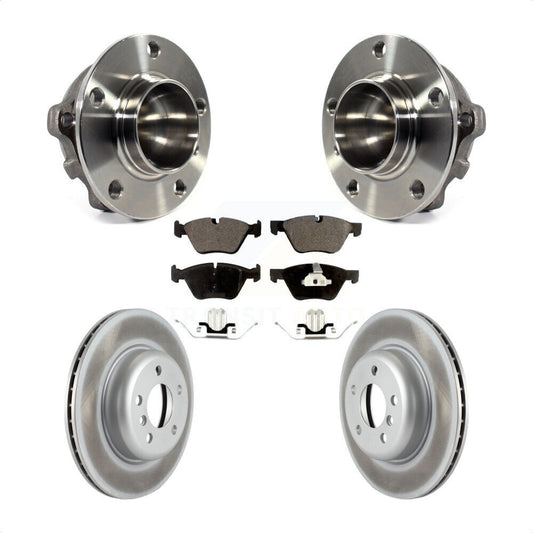 Hub Bearing Assembly Coated Disc Brake Rotors And Pads Front Kit For BMW 528i