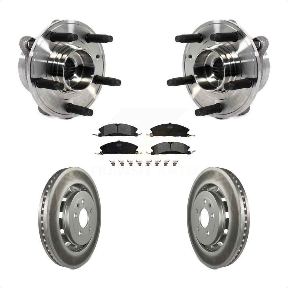 Hub Bearing Coated Brake Rotor Pads Front Kit For Ford Taurus Police Interceptor