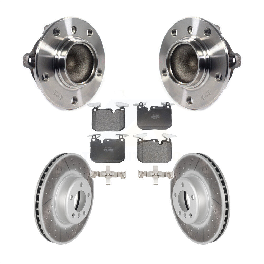 Hub Bearing Coated Brake Rotor Pad Front Kit For BMW M235i 335i 328i 228i 435i 3