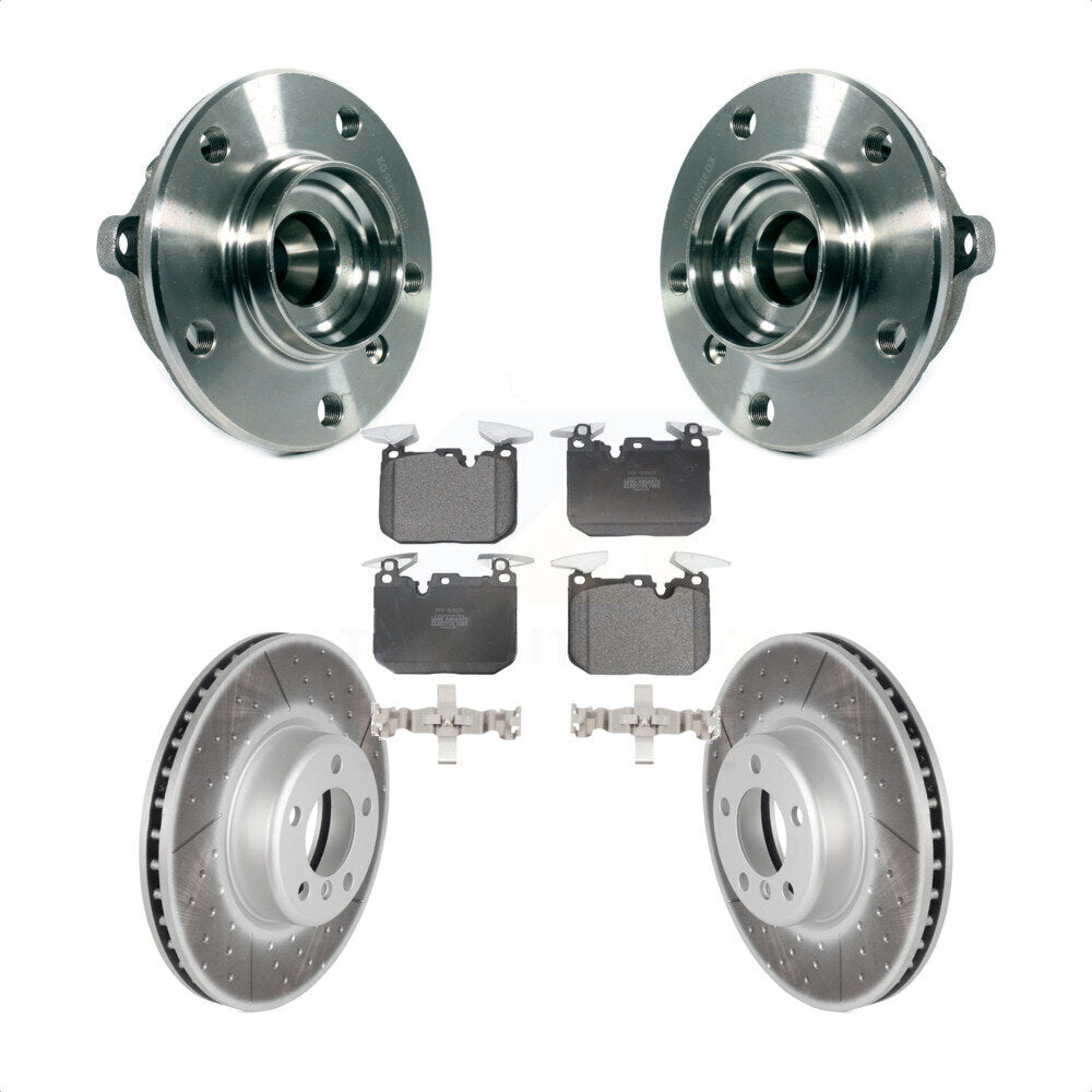 Hub Bearing Coat Brake Rotor Pad Front Kit For BMW 328i xDrive 320i 228i 435i GT