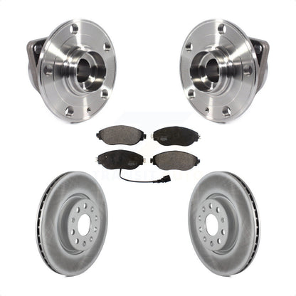 Hub Bearing Assembly Coated Brake Rotor Pads Front Kit For Volkswagen GTI Arteon