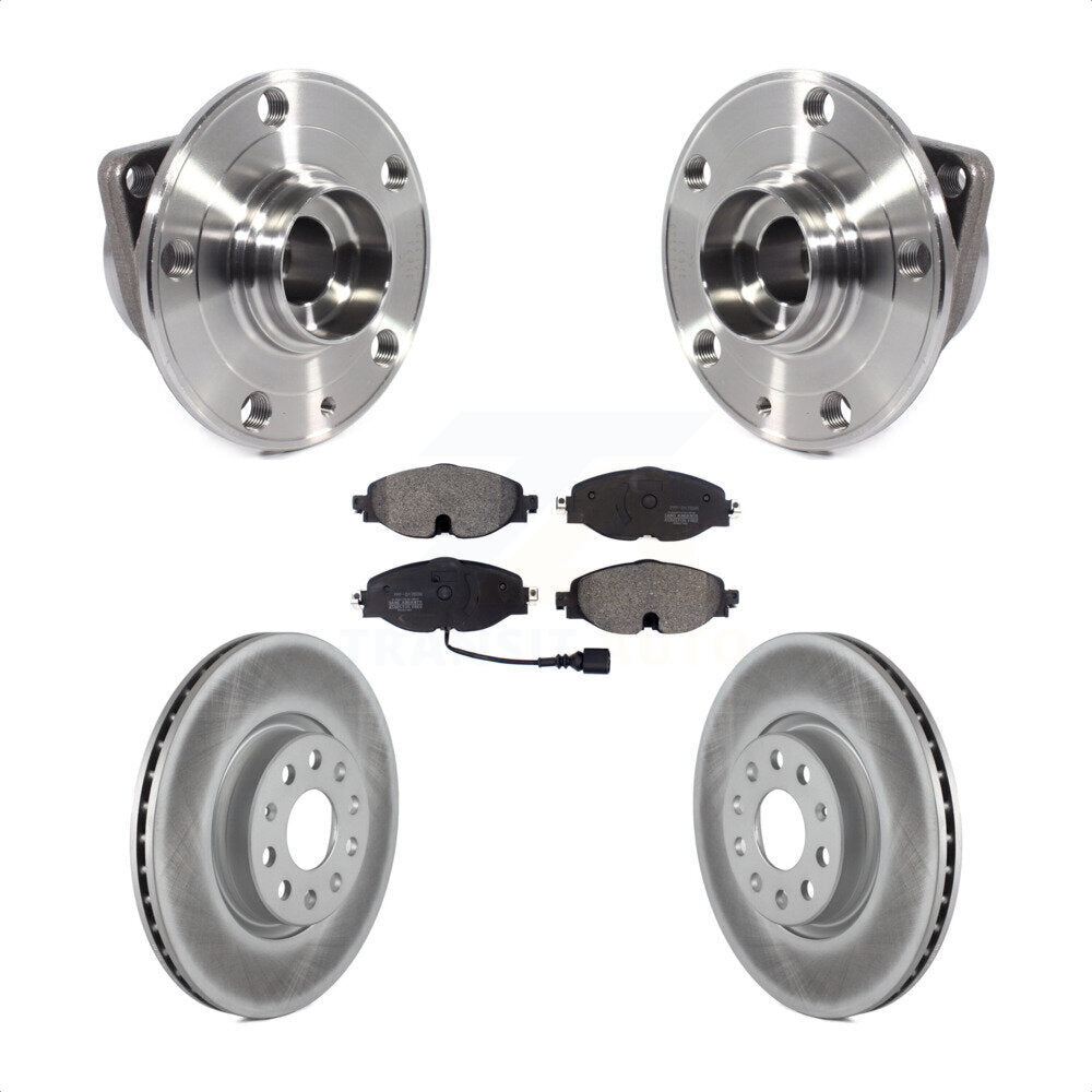 Hub Bearing Coat Brake Rotor Pad Front Kit For Volkswagen Taos GTI Golf Alltrack
