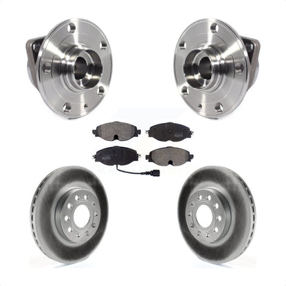 Hub Bearing Coated Brake Rotor Pad Front Kit For Volkswagen Jetta Taos Golf Audi