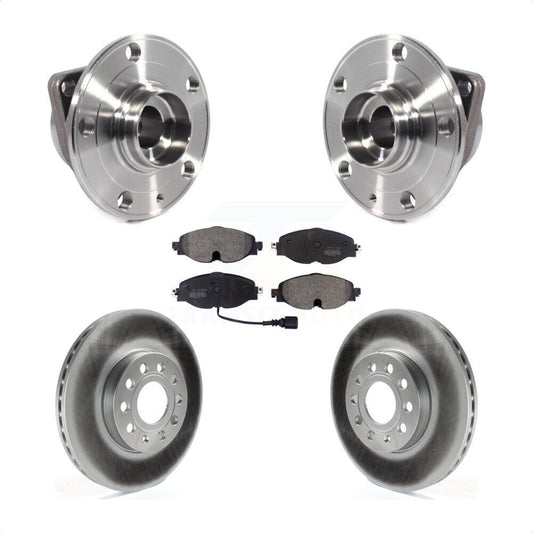 Hub Bearing Coated Brake Rotor Pad Front Kit For Volkswagen Jetta Taos Golf Audi