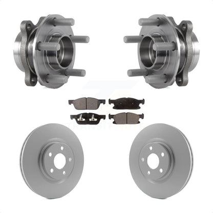 Hub Bearing Assembly Coated Disc Brake Rotors And Pads Front Kit For Ford Edge