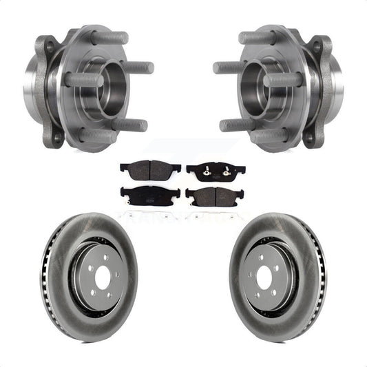 Hub Bearing Assembly Coat Brake Rotor Pads Front Kit For Ford Fusion Lincoln MKZ