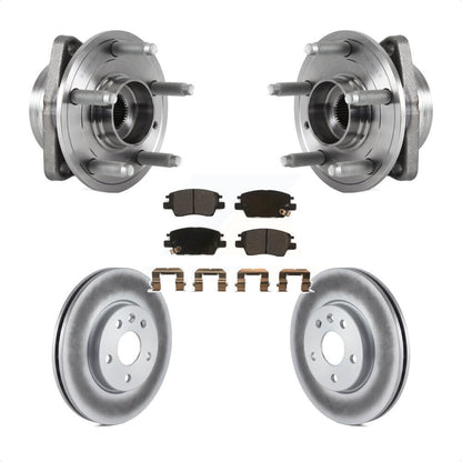 Hub Bearing Coated Brake Rotor & Pads Front Kit For Chevrolet Cruze Volt Bolt EV