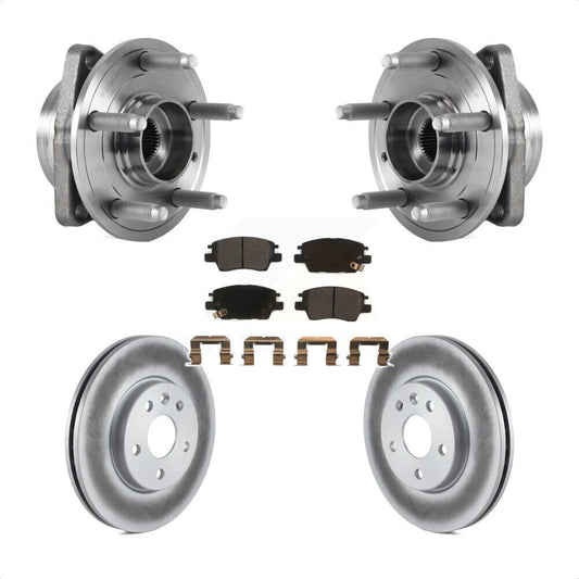 Hub Bearing Coated Brake Rotor & Pads Front Kit For Chevrolet Cruze Volt Bolt EV