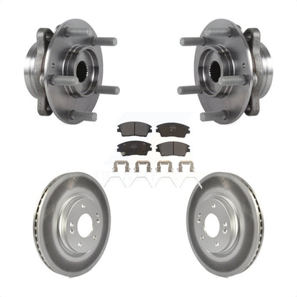 Hub Bearing Coated Brake Rotor Pads Front Kit For 2017-2020 Hyundai Elantra 1.6L