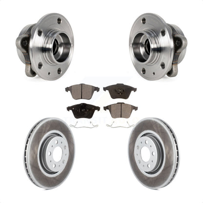 Hub Bearing Assembly Coated Disc Brake Rotors And Pads Front Kit For Volvo XC90