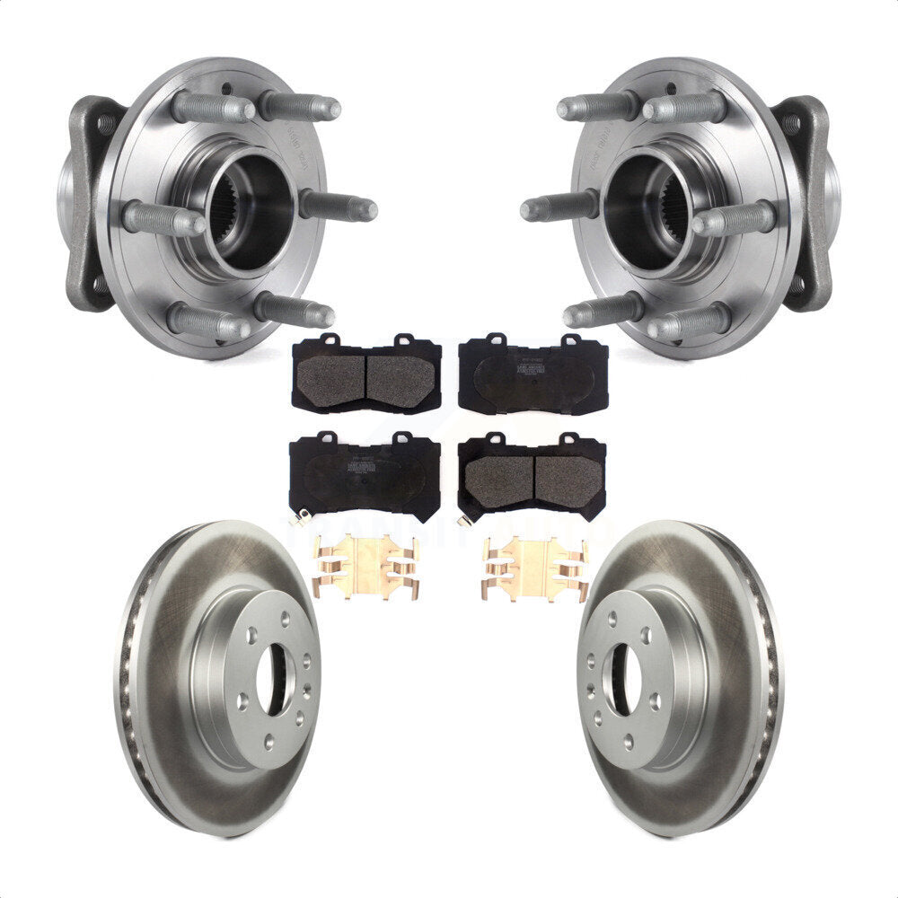 Hub Bearing Coat Brake Rotor Pad Front Kit For Chevrolet Colorado GMC Canyon 4WD