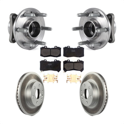 Hub Bearing Coat Brake Rotor Pad Front Kit For Chevrolet Colorado GMC Canyon 4WD