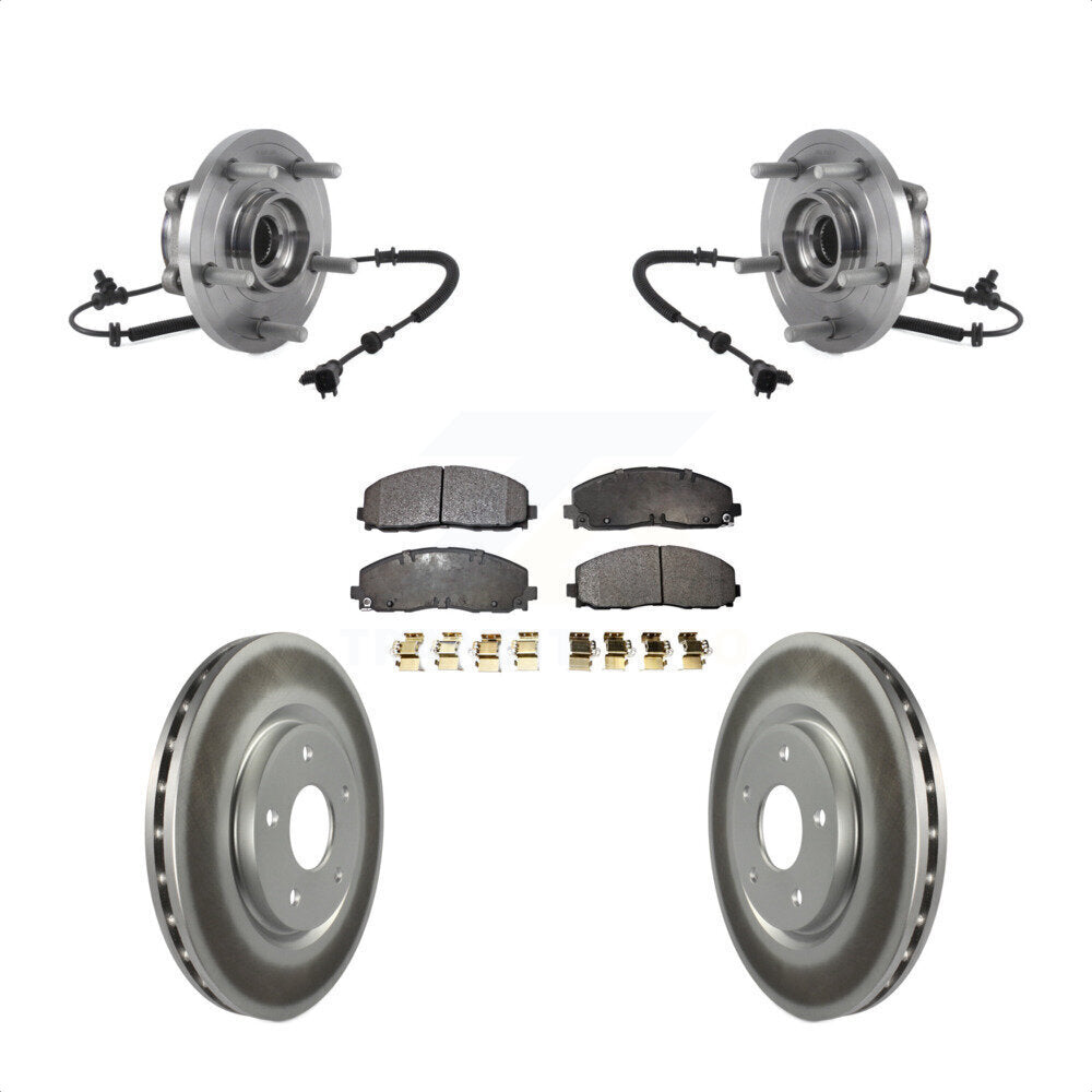 Hub Bearing Coated Brake Rotor Pad Front Kit For Chrysler Pacifica Grand Caravan