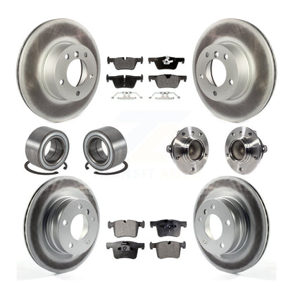 Hub Bearing Coated Brake Rotor Pads Shoe Front Rear Kit (10Pc) For BMW 320i 328d
