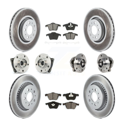 Hub Bearing Coat Brake Rotor Pads Front Rear Kit (10Pc) For 08-14 Volvo XC90 AWD