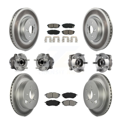 Hub Bearing Coat Brake Rotor Pads Front Rear Kit (10Pc) For Subaru Forester 2.0L