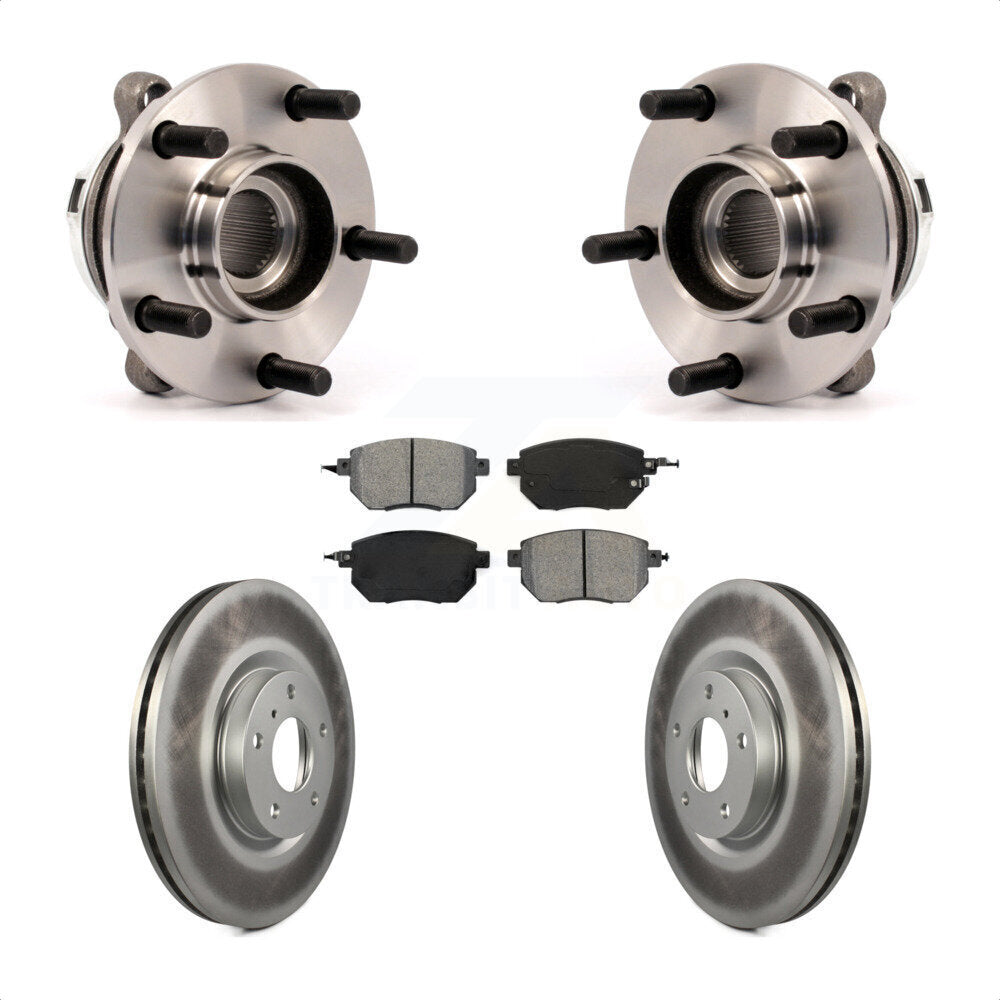 Hub Bearing Assembly Coated Disc Brake Rotor And Pad Front Kit For Nissan Murano