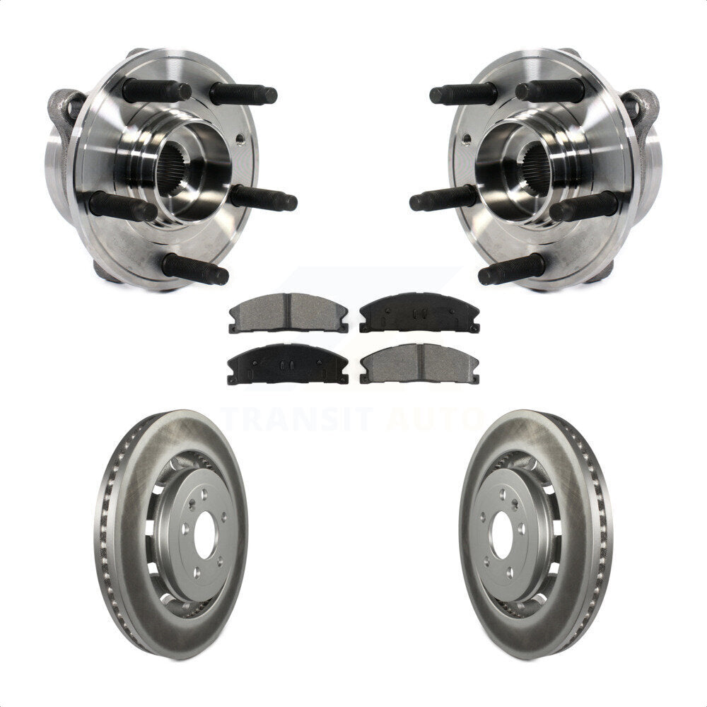 Hub Bearing Coated Brake Rotor Pads Front Kit For Ford Taurus Police Interceptor