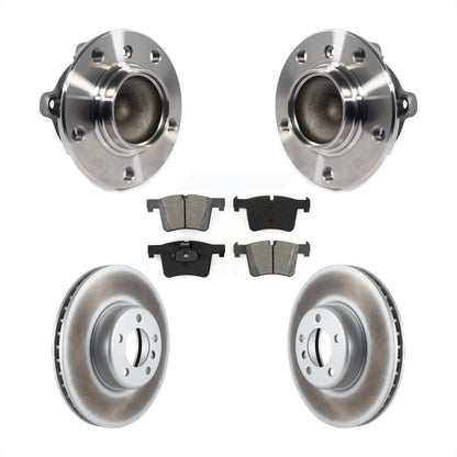 Hub Bearing Assembly Coated Disc Brake Rotors And Pads Front Kit For BMW 335i
