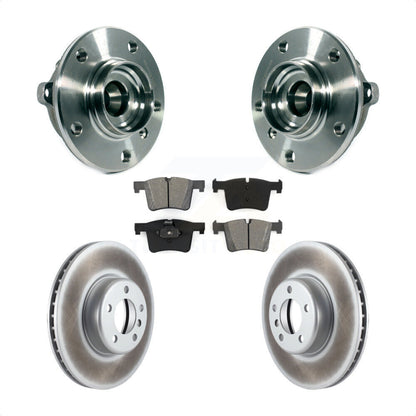 Hub Bearing Assembly Coated Brake Rotor And Pad Front Kit For BMW 335i xDrive GT