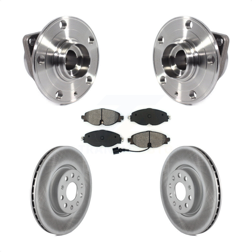 Hub Bearing Coat Brake Rotor Pad Front Kit For Volkswagen Taos GTI Golf Alltrack