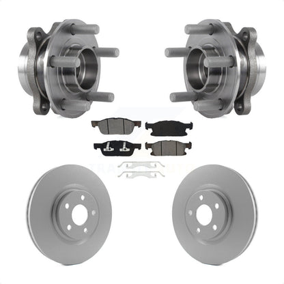 Hub Bearing Assembly Coated Disc Brake Rotors And Pads Front Kit For Ford Edge