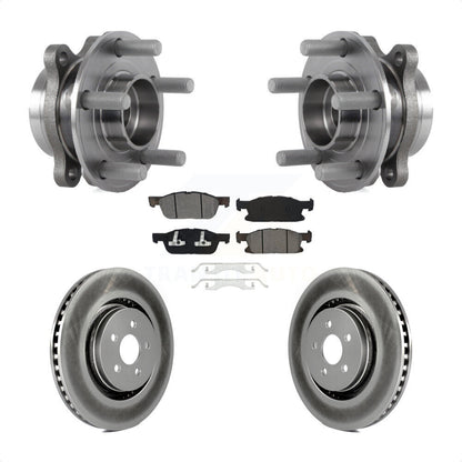 Hub Bearing Coated Brake Rotor Pads Front Kit For Ford Edge Lincoln Nautilus MKX