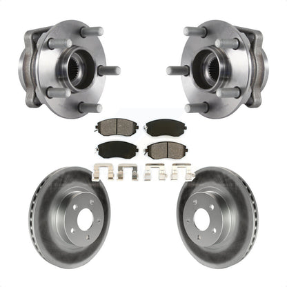 Hub Bearing Assembly Coated Disc Brake Rotor & Pads Front Kit For Subaru Impreza