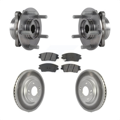 Hub Bearing Coated Brake Rotor Pads Front Kit For 2017-2020 Hyundai Elantra 1.6L