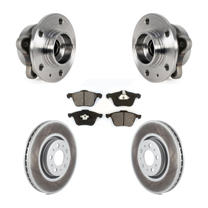 Hub Bearing Assembly Coated Disc Brake Rotors And Pads Front Kit For Volvo XC90