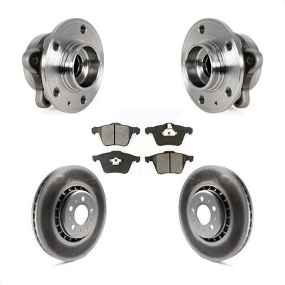 Hub Bearing Assembly Coated Disc Brake Rotors And Pads Front Kit For Volvo XC90